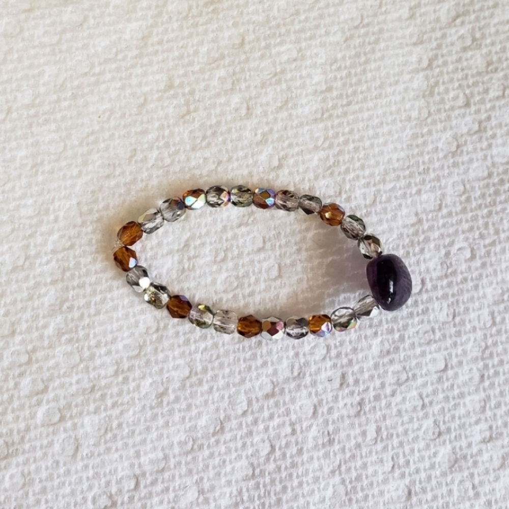 Genuine Amethyst childrens bracelet, baby bracelet, new